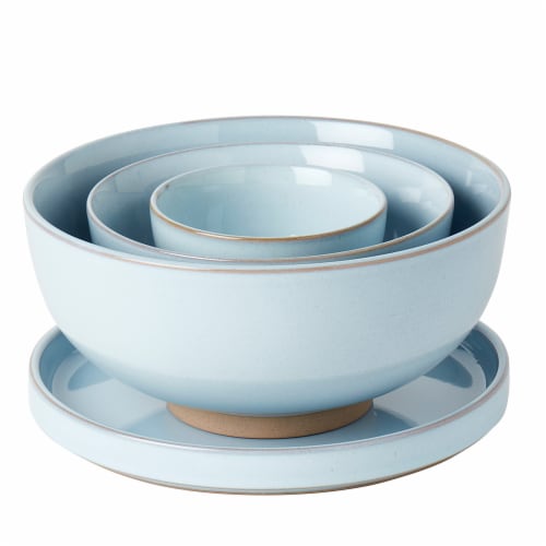 Tabletops Infuse Dining Set - Light Blue Perspective: top