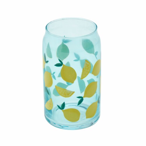 Tabletops Gallery Fruity Soda Can Glass – Lemon Perspective: top