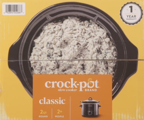 Crock-Pot Original Black Round Slow Cooker Perspective: top