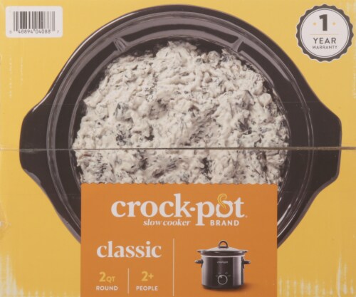 Crock-Pot Original Black Round Slow Cooker Perspective: top