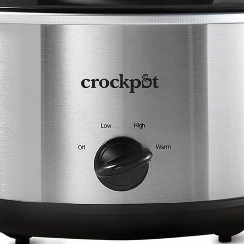 Crock-Pot® 4.5 Quart Manual Slow Cooker Stainless Steel Perspective: top