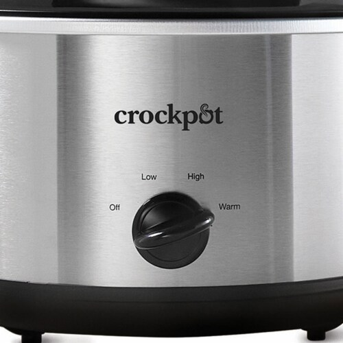 Crock-Pot® 4.5 Quart Manual Slow Cooker Stainless Steel Perspective: top