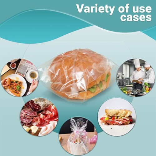 1000 Deli And Bakery Wrap Plastic Sheets 14x14 Food Wrapping Sandwiches Cookies Perspective: top