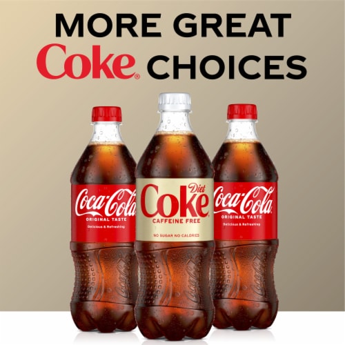 Diet Coke® Caffeine Free Zero Sugar Soda Bottle Perspective: top