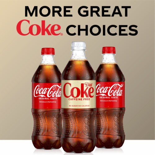 Diet Coke® Caffeine Free Zero Sugar Soda Bottle Perspective: top