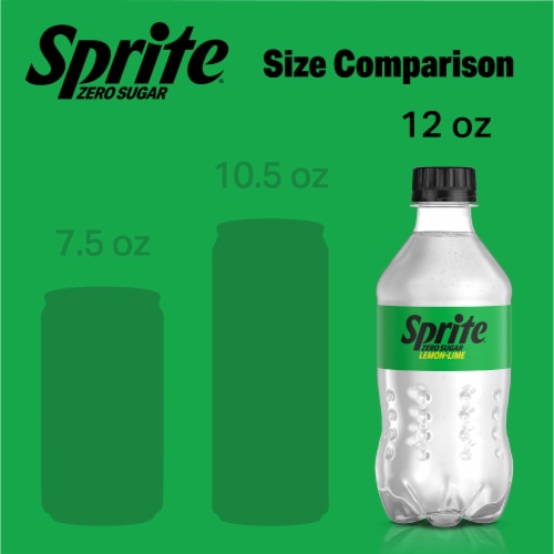 Sprite® Lemon Lime Zero Sugar Caffeine Free Soda Bottles Perspective: top