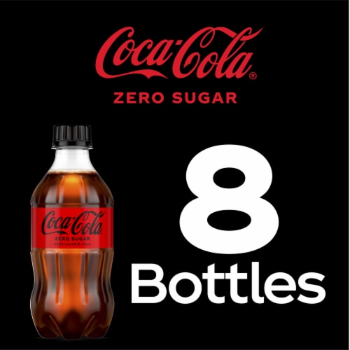 Coca-Cola® Zero Sugar Soda Bottles Perspective: top