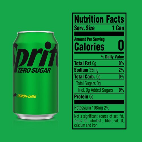 Sprite® Zero Sugar Lemon Lime Soda Can Perspective: top