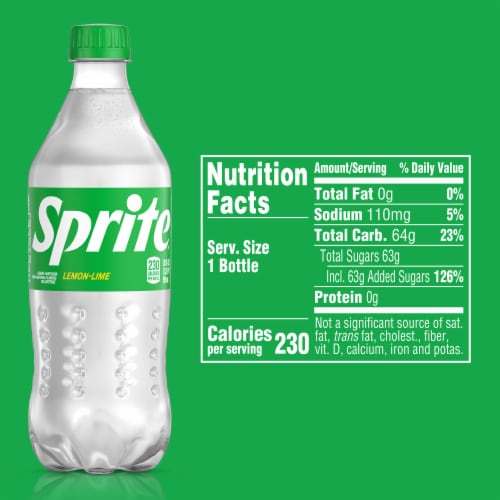 Sprite® Lemon Lime Caffeine Free Soda Bottle Perspective: top