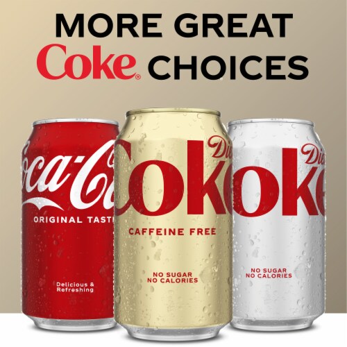 Diet Coke® Caffeine Free Zero Sugar Soda Can Perspective: top