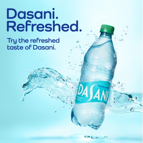 Dasani Purified Water Bottle Enhanced With Minerals Perspective: top