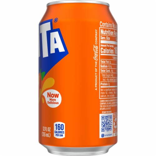 Fanta® Orange Fruit Soda Can Perspective: top