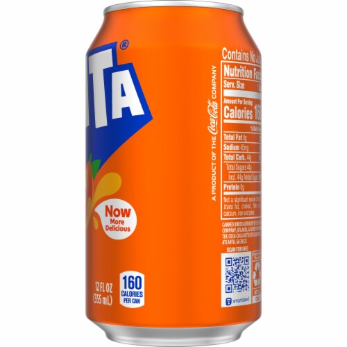 Fanta® Orange Fruit Soda Can Perspective: top