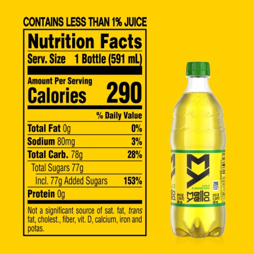 Mello Yello® Citrus Soda Bottle Perspective: top