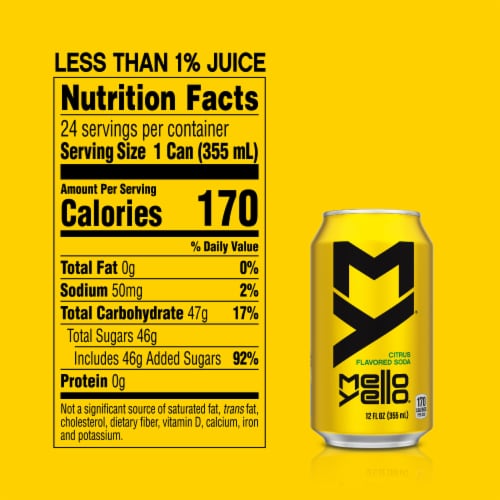 Mello Yello® Soda Cans Perspective: top