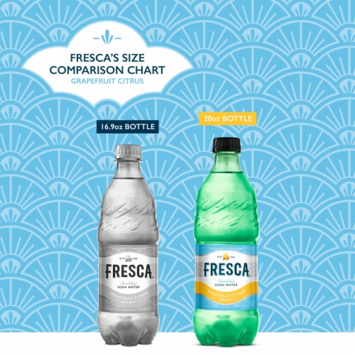 Fresca Grapefruit Citrus Zero Calorie And Sugar Free Sparkling Soda Pop Water Bottles Perspective: top