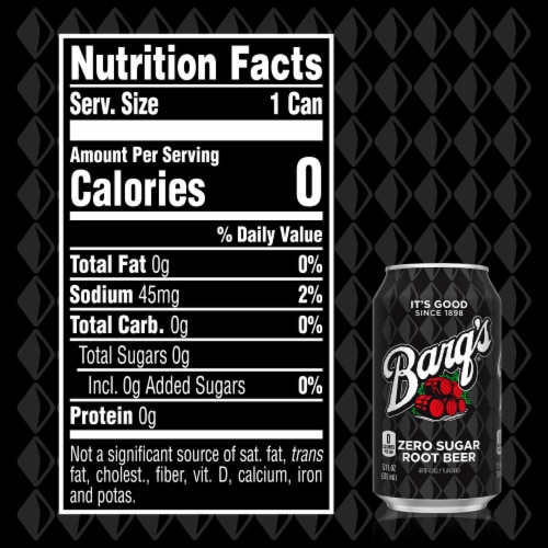 Diet Barq's® Root Beer Zero Sugar Caffeine Free Soda Can Perspective: top
