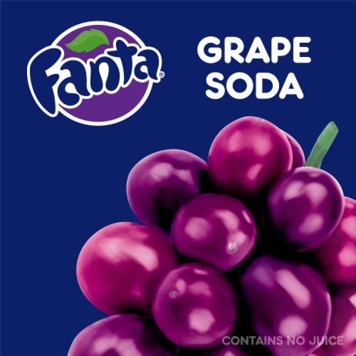 Fanta® Grape Caffeine Free Soda Cans Perspective: top