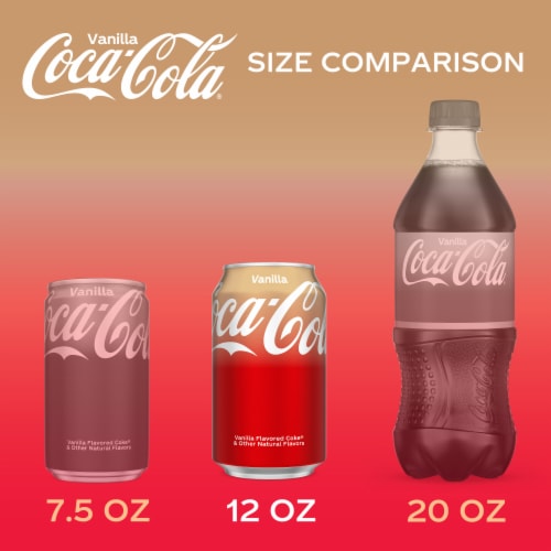 Coca-Cola® Vanilla Soda Cans Perspective: top