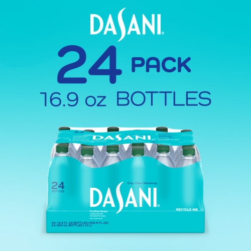 Dasani Purified Water Bottles Enhanced With Minerals Perspective: top