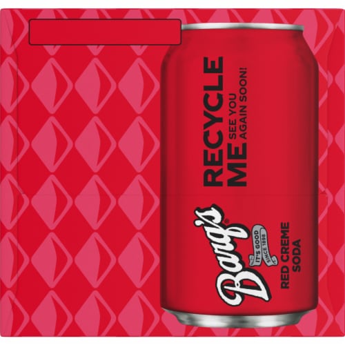 Barq's® Red Caffeine Free Creme Soda Cans Perspective: top