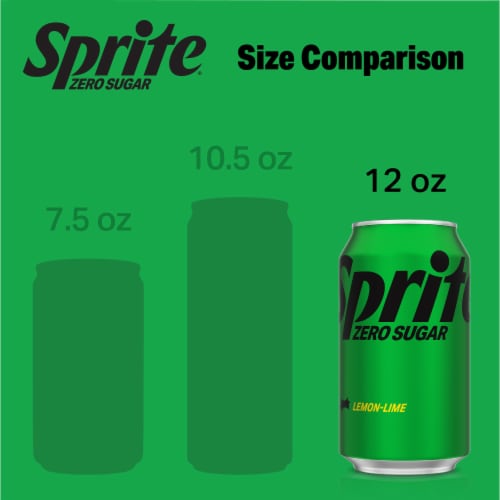 Sprite® Lemon Lime Zero Sugar Caffeine Free Soda Cans Perspective: top