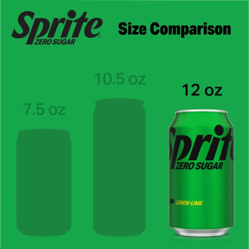 Sprite® Lemon Lime Zero Sugar Caffeine Free Soda Cans Perspective: top