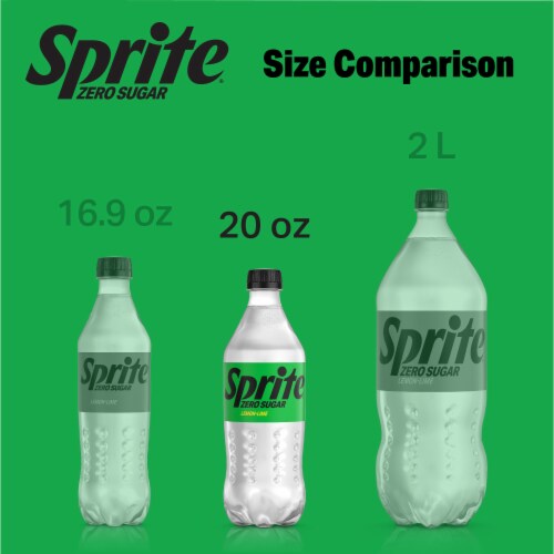 Sprite® Zero Sugar Lemon Lime Diet Caffeine Free Soda Bottle Perspective: top