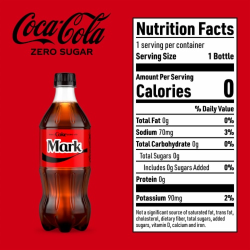 Coca-Cola® Zero Sugar Soda Bottle Perspective: top