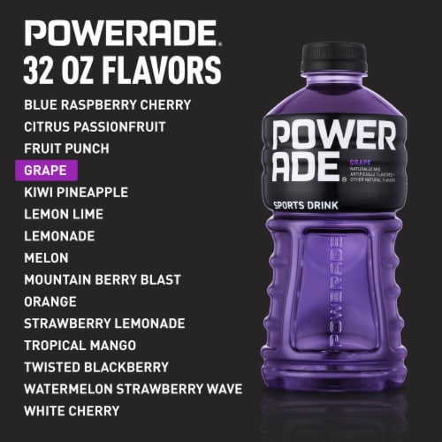 Powerade Grape Electrolyte & Vitamin Sports Drink Perspective: top