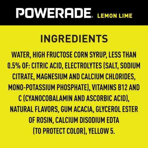 Powerade® Yellow Lemon Lime Sports Drink Multipack Bottles Perspective: top