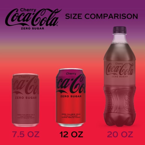 Coca-Cola® Cherry Zero Sugar Soda Can Perspective: top
