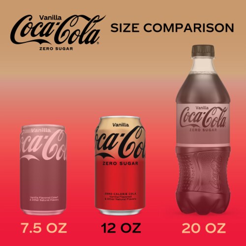 Coca-Cola® Zero Sugar Vanilla Soda Can Perspective: top