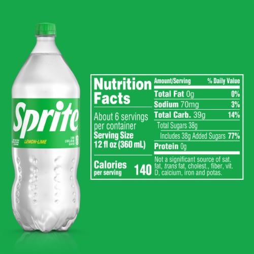 Sprite® Lemon Lime Caffeine Free Soda Bottle Perspective: top