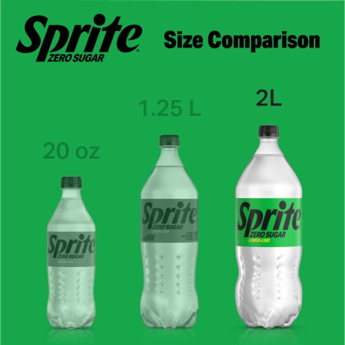 Sprite® Lemon Lime Zero Sugar Caffeine Free Soda Bottle Perspective: top