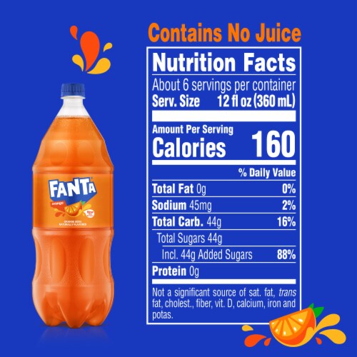 Fanta® Orange Caffeine Free Soda Bottle Perspective: top