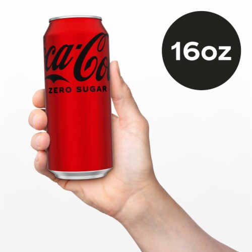 Coca-Cola Zero Sugar Soda Can Perspective: top