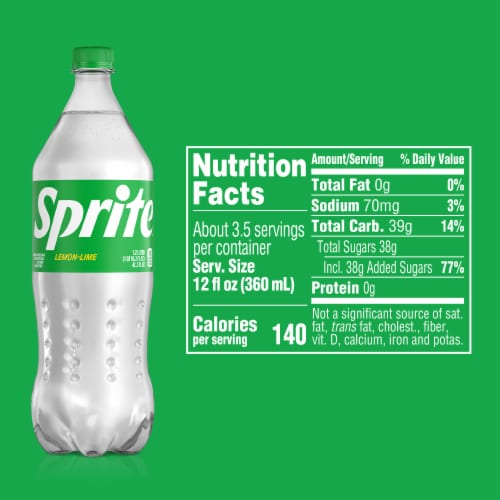 Sprite® Lemon Lime Caffeine Free Soda Bottle Perspective: top