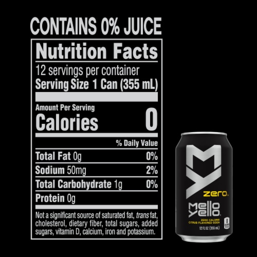 Mello Yello® Zero Sugar Citrus Soda Cans Perspective: top