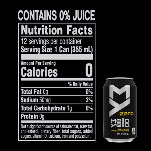 Mello Yello® Zero Sugar Citrus Soda Cans Perspective: top