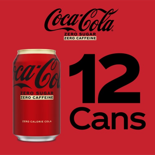 Coca-Cola® Zero Sugar Caffeine Free Soda Cans Perspective: top