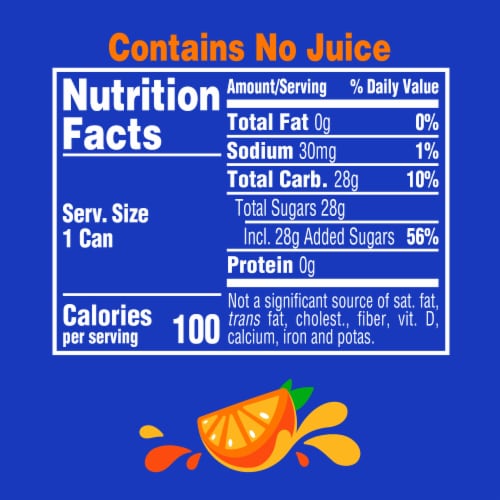 Fanta® Orange Caffeine Free Soda Cans Perspective: top