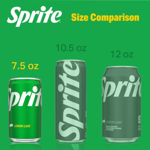 Sprite® Lemon Lime Caffeine Free Soda Mini Cans Perspective: top