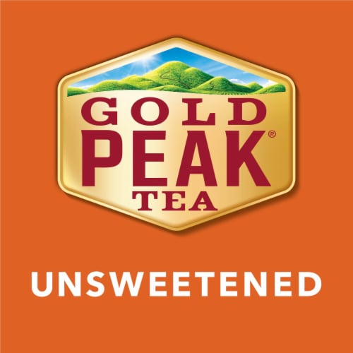 Gold Peak Unsweetened Black Iced Tea Drink Perspective: top