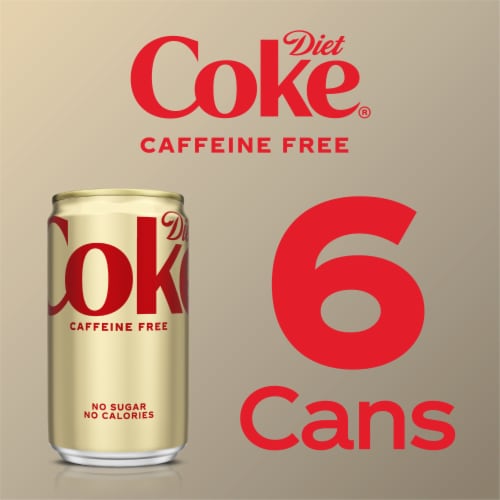 Diet Coke® Caffeine Free Soda Mini Cans Perspective: top