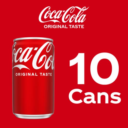 Coca-Cola Mini Soda, 10 cans / 7.5 fl oz - Greatland Grocery