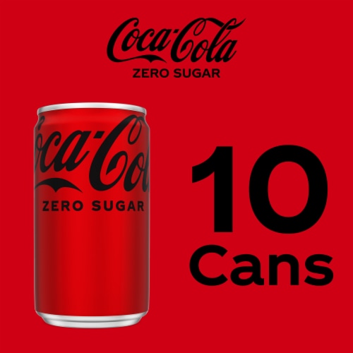 Coke® Zero Sugar Soda Mini Cans Perspective: top