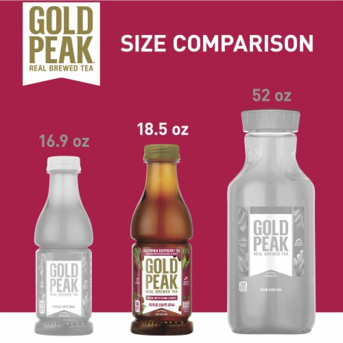 Gold Peak Raspberry Flavored Iced Tea Drink Perspective: top