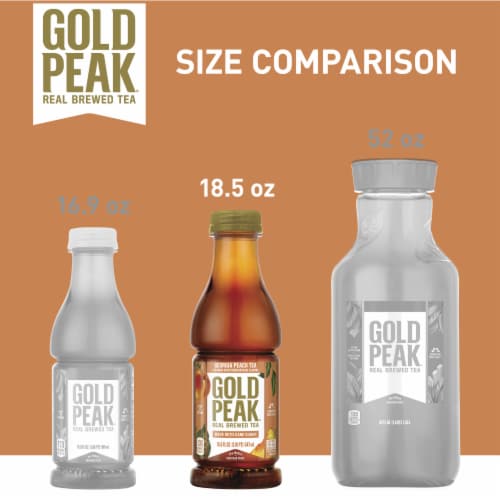 Gold Peak Peach Flavored Iced Tea Drink Perspective: top