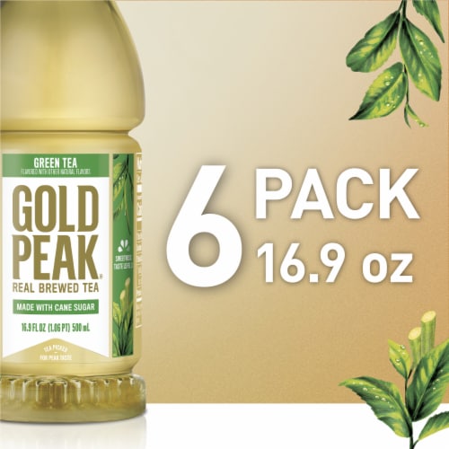Gold Peak Green Sweetend Iced Tea Drink Perspective: top